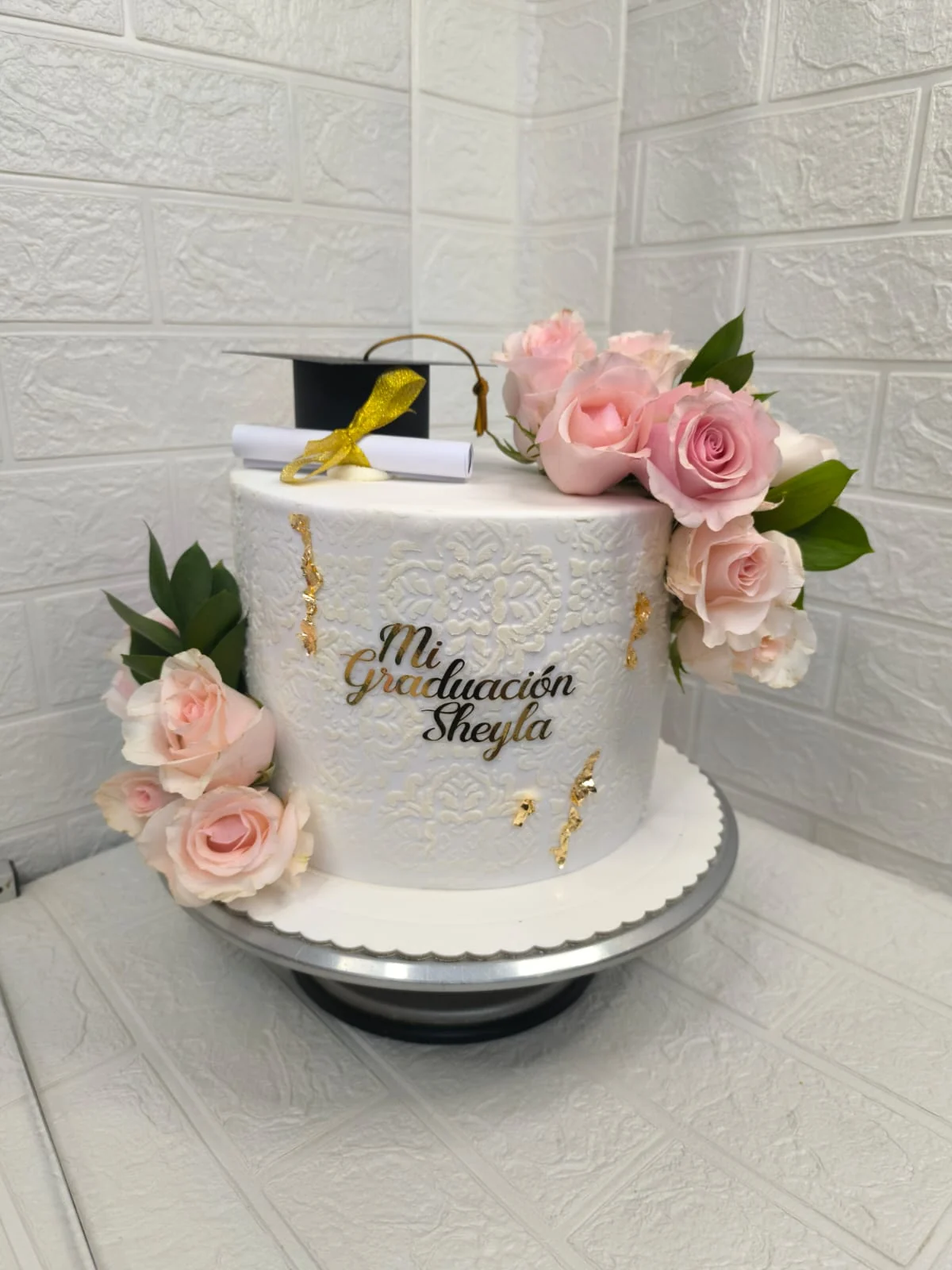Torta elegante de graduación
